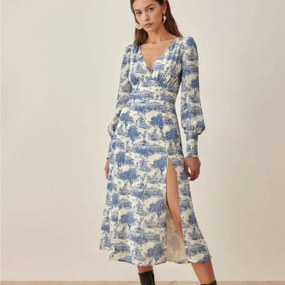 Reformation Lindero Dress - Pastoral Print 8 - Picture 1 of 13